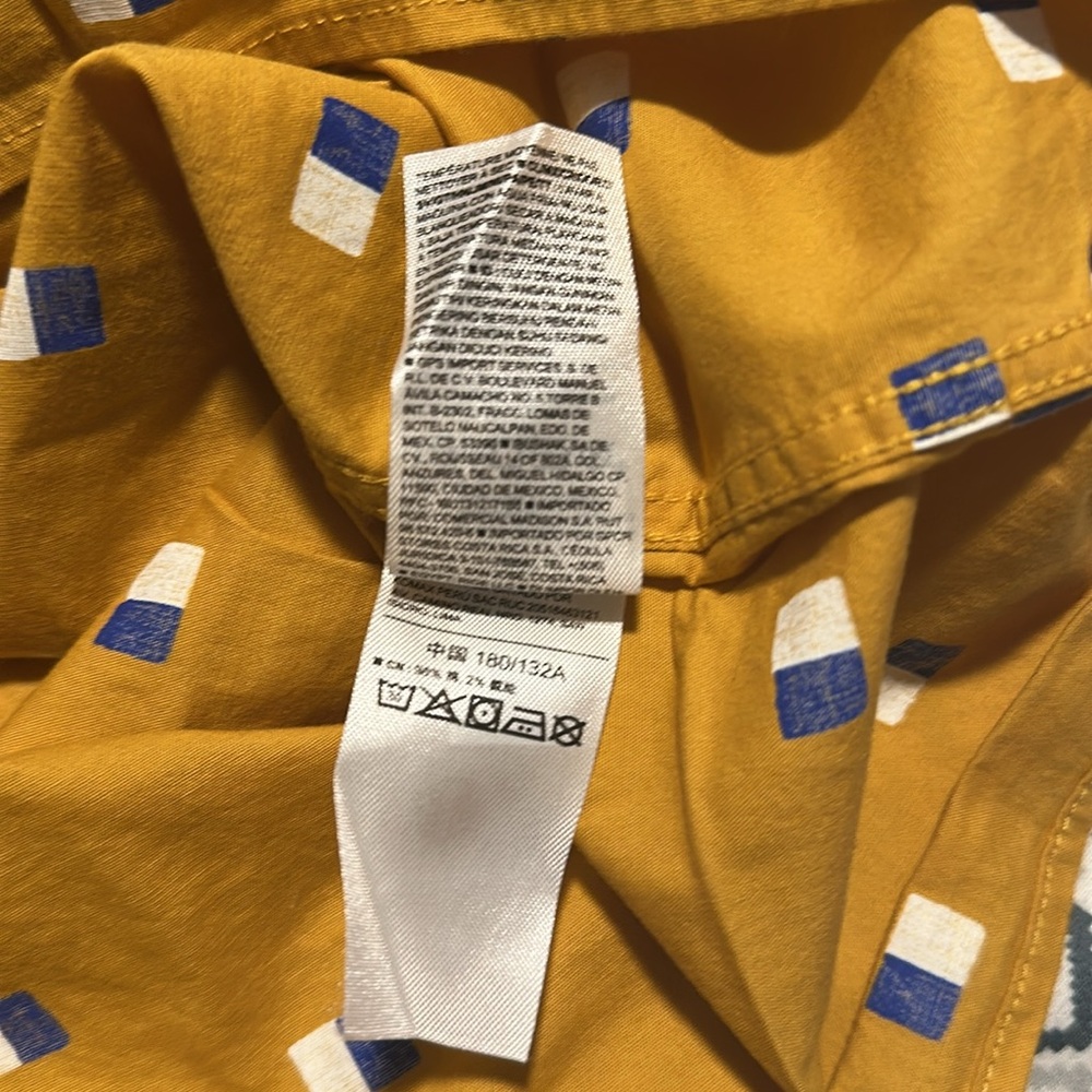 Yellow Lightweight Shirt Jacket with Pattern - Picture 5 of 5